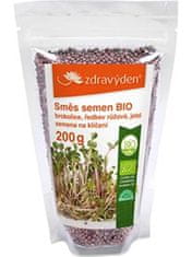 Zdravý den Směs semen na klíčení Bio brokolice, ředkev červená, jetel 200 g