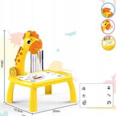 MG Drawing Giraffe projektor na kreslení, žlutý
