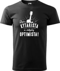 Hobbytriko Pánské tričko s kytarou - Kytarista optimista Barva: Military (69), Velikost: 3XL, Střih: pánský