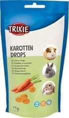 Trixie CARROT DROPS - mrkvové dropsy, pamlsek pro hlodavce,75 g