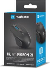 Natec Natec optická myš PIGEON 2/4 000 DPI/Kancelářská/Optická/Drátová USB/Černá