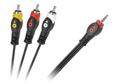 shumee Jack 3,5 kabel, čtyřpólový, 3 x RCA, 3m