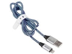 Tracer USB 2.0 iPhone AM - kabel lightning 1,0 m černo-modrý