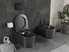 Mexen Závěsný WC set Sofia 36 cm s prkénkem Slow SLIM černý