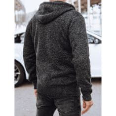 Dstreet Pánský svetr zateplený WIR tmavě šedý wx2155 L