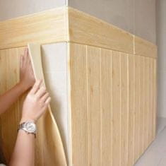 HOME & MARKER® Tapeta na zeď imitace dřeva, Samolepící tapeta, 3D Tapety na zeď (5 ks) 35x35cm | INSTAWOOD Šedá