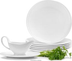 Konsimo Salátový jídelní set RESEDA 8 ks bílý