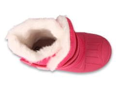 Befado dívčí sněhule SNOW 160P014, textilní kožíšek, růžové, VODĚODOLNÉ, velikost 25