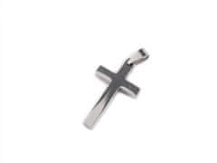 Kraftika 1ks (16x28 mm) platina přívěsek z nerezové oceli křížek