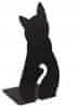 Podpěra pro police na knihy ocelová kočka 18 cm černá