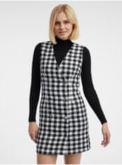 Orsay Bílo-černé dámské kostkované šaty 34