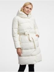 Orsay Krémový dámský péřový kabát 36