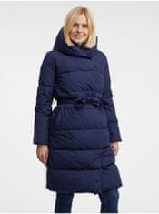 Orsay Tmavě modrý dámský péřový kabát 34