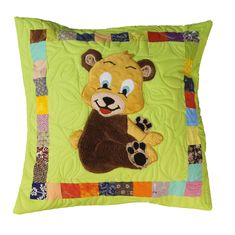 Handy Pets Patchwork - Povlak na dětský polštářek - Medvěď Prďulda 44 x 44 cm