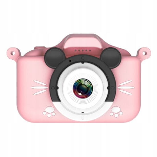 MG C14 Mouse dětský fotoaparát + 32GB karta, růžový