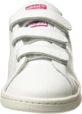 Adidas STAN SMITH CF SHOES pro děti, 35 1/2 EU, US3.5Y, Boty, tenisky, White/Pink, Bílá, CG3619