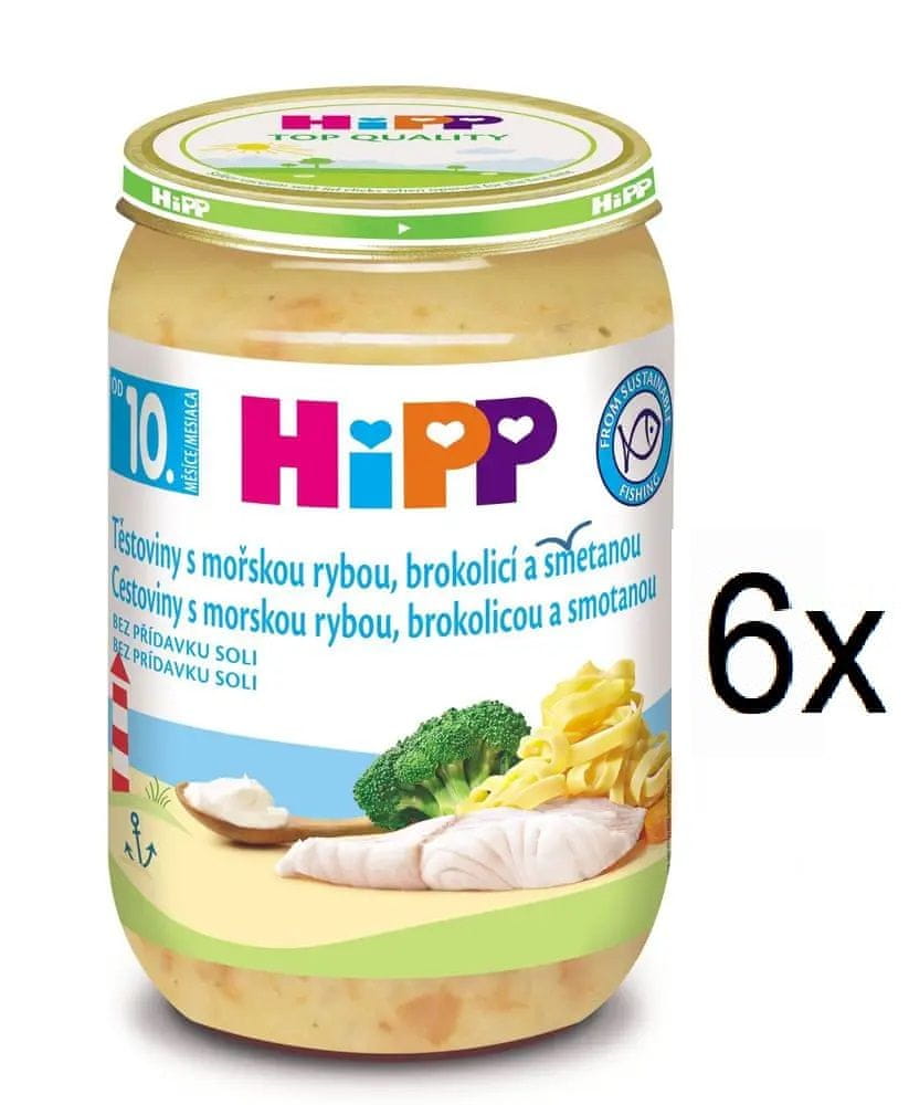 Levně HiPP Těstoviny s mořskou rybou, brokolicí a smetanou - 6x220g