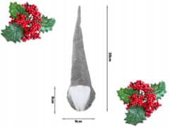 Verk 26009 Vánoční dekorace Skřítek 30 cm šedý