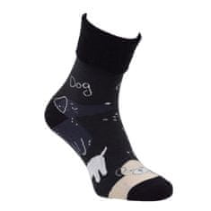 OXSOX Dámské bavlněné froté vzorované ohrnovací ponožky 6502023 2pack, 39-42