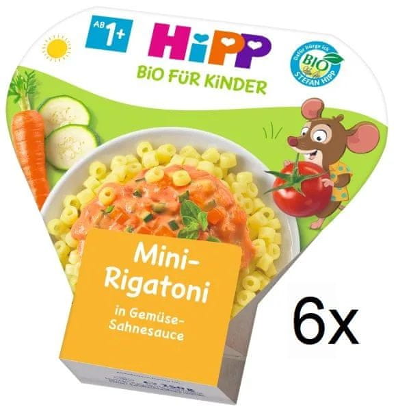 Levně HiPP BIO Mini-Rigatoni se zeleninou ve smetanové omáčce 6 x 250 g