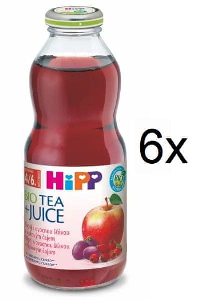 Levně HiPP BIO Nápoj s ovocnou šťavou a šípkovým čajem 6 x 0,5l
