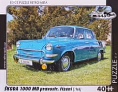 RETRO-AUTA© Puzzle Škoda 1000 MB (1966)