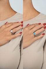 Brilio Silver Něžný stříbrný prsten s opálem a zirkony RI108WB (Obvod 57 mm)