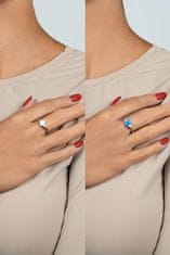 Brilio Silver Slušivý stříbrný prsten s opálem a zirkony RI109WB (Obvod 57 mm)