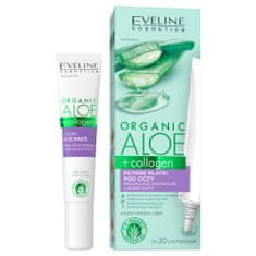 Eveline Cosmetics organické aloe + collagen tekuté oční polštářky redukující vrásky a vrány 4v1 20ml