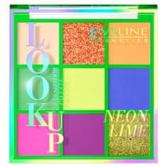 Eveline Cosmetics look up paletka 9 očních stínů neon lime 10,8g