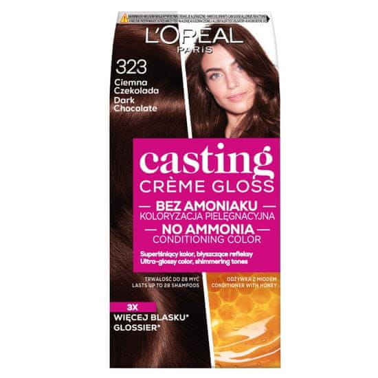 barva na vlasy casting creme gloss 323 dark chocolate