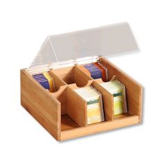 Kesper Bambusová krabička na čaj - 6 přihrádek barva béžová 