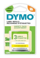 Dymo Dymo LetraTag páska Multi-pack (bílá papír, žlutá plast, stříbrná) S0721800