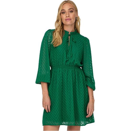 Jacqueline de Yong Dámské šaty JDYGRETHA Regular Fit 15306188 Evergreen