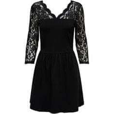 ONLY Dámské šaty ONLNIELLA Regular Fit 15315067 Black (Velikost L)