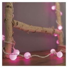 Emos Světelný LED řetěz Cherry s časovačem 4 m růžový