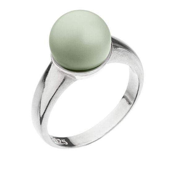Evolution Group Slušivý stříbrný prsten s perlou Swarovski 35022.3