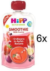HiPP BIO Smoothie Jablko-Banán-Červené ovoce 6 x 120 ml