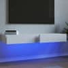 TV skříňky s LED osvětlením 2 ks bílé 60 x 35 x 15,5 cm
