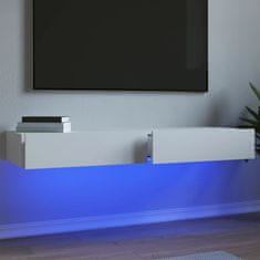 shumee TV skříňky s LED osvětlením 2 ks bílé 60 x 35 x 15,5 cm