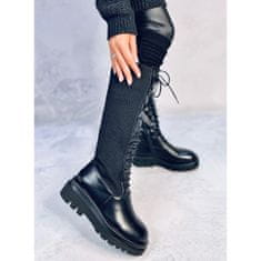 Stebb Black flexibilní horní bota velikost 40