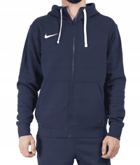 Nike Park Fleece Full Zip Hoodie pro muže, M, Mikina rozepínací, Obsidian Blue/White, Modrá, CW6887-451