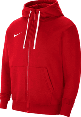 Nike Park Fleece Full Zip Hoodie pro muže, M, Mikina rozepínací, University Red/White, Červená, CW6887-657