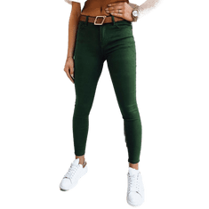 Dstreet Dámské džínové kalhoty LODGE tmavě zelené uy1724 XS
