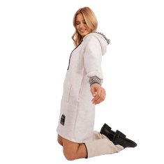 RELEVANCE Dámské šaty s kapucí ALBEA světle béžové RV-TU-9224.95P_404421 S-M