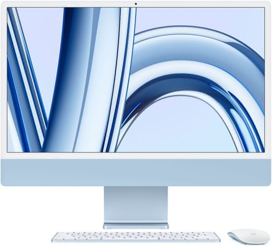 Apple iMac 24" 4,5K Retina /M3 8-core/8GB/512GB SSD/10-core GPU, modrá (MQRR3SL/A)