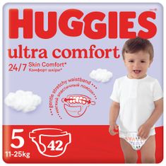 Huggies HUGGIES Ultra Comfort Jumbo Pleny jednorázové 5 (11-25 ks) 42 ks