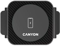 Canyon Bezdrátová nabíječka WS-305B + AC adapter, 3v1, Qi, vstup 9V/2A,12V/1.5A, výstup 15/10/7.5/5W, černá