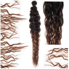 WOWO Hnědé Syntetické Vlasy Afro-Lock pro Zaplétání Copánků, Délka 60 cm