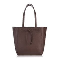 PAOLO PERUZZI Dámská kabelka přes rameno Brown Leather Shopper Handbag by Paolo Peruzzi